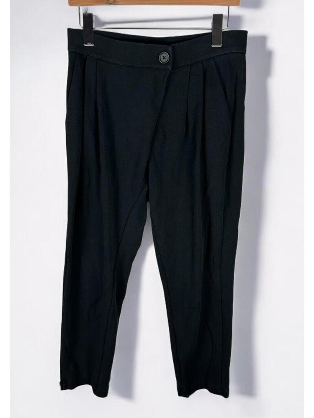 Madewell Loose Fit-Leg Crop Stretch Cotton Casual Pants Black  Women’s Size 4